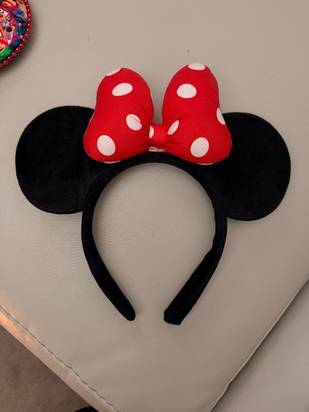 Minnie Mouse Ears red white bow
